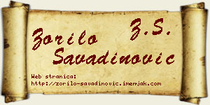Zorilo Savadinović vizit kartica
